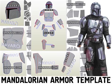 mandalorian beskar armor template mandalorian armor pepakura