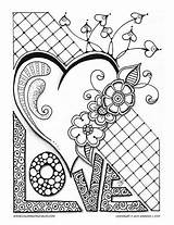 Valentine Pv Mandala Hearts Mandalas sketch template