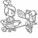 Rubble Barney Flinstonowie Wydruku Bamm Pebbles Malowanka Flintstones Pull Cart Kolorowanka sketch template