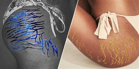 this woman uses glitter to turn stretch marks into art and the results are stunning