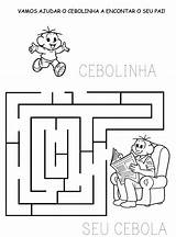 Labirinto Atividades Cebolinha Colorir Pai Imprimir Papai Encontre Os sketch template