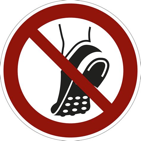 verbodsbord schoenen met metalen beslag verboden ve  stuks vink lisse