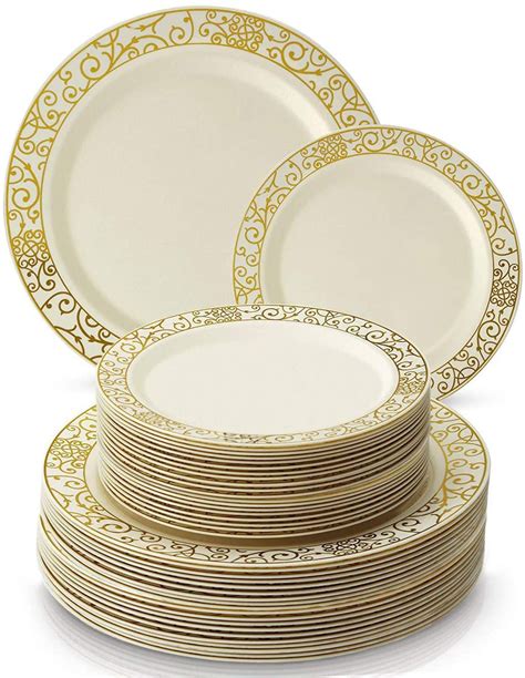 party disposable pc dinnerware set  dinner plates  salad