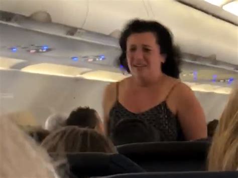 get me the f off this plane woman has meltdown aboard spirit
