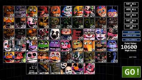 ucn roster adjusted echo character selection edit rfivenightsatfreddys