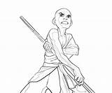 Aang Avatar Ability Coloring Pages sketch template
