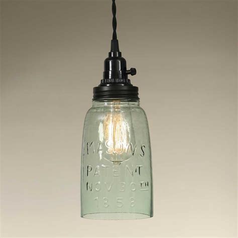 mason jar pendant lamp light globe brown emory valley mercantile