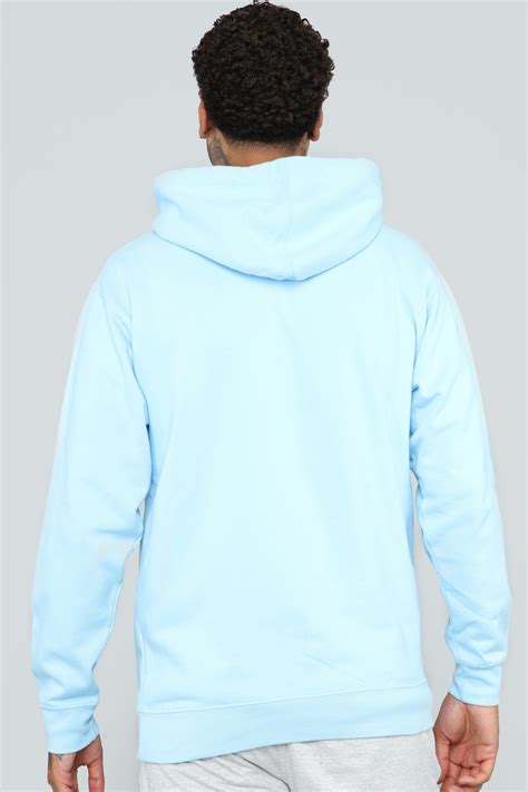 pullover hoodie light blue fashion nova