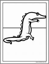 Alligator Dinosaur sketch template