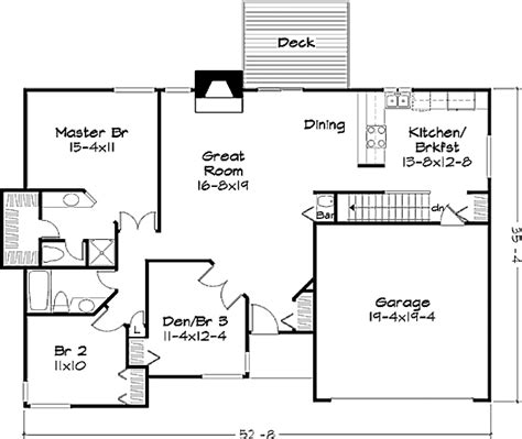 ranch style house plan  beds  baths  sqft plan   houseplanscom