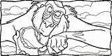 Lion King Coloring Pages Monkey Template sketch template