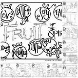 Coloring Spirit Pages Fruit Library Fruits Holy Clip sketch template