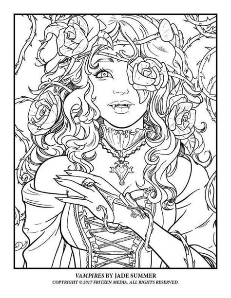 printable vampire coloring pages  adults coloring pages