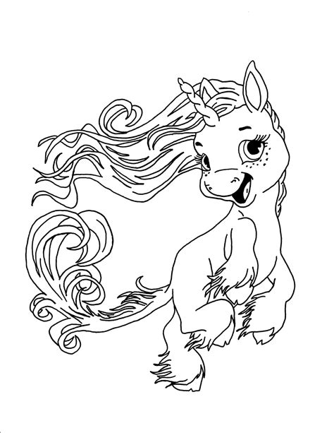 cute baby unicorn coloring page  girls vector imag vrogueco