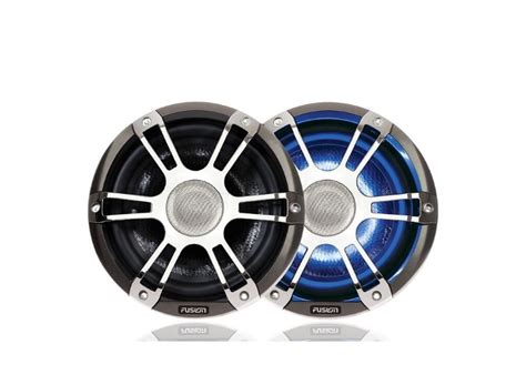 buy fusion   coaxial sports chrome marine speaker  leds boating outdoors