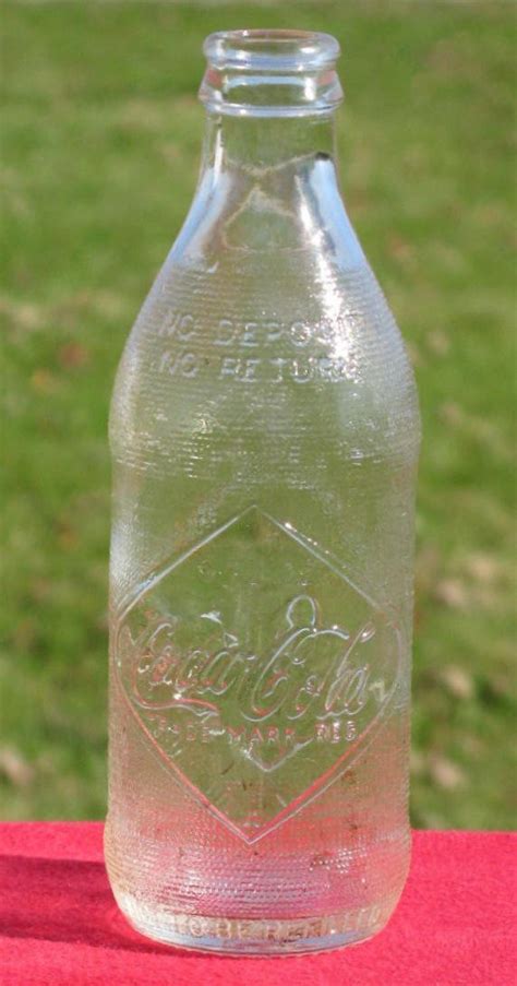 coca cola 1960 s diamond embossed 10 oz canadian no return