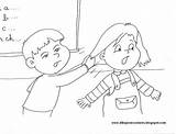 Convivencia Violencia Acoso Aula Normas Preescolar Kindness Actividades Autocuidado Modales Stories Familiar Comportamiento Emotions Helvania sketch template