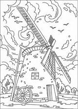 Moulin Coloriage Adulte Colorier Crayon sketch template