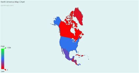 map color north america map    data easily infographic