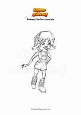 Subway Surfers Moscow Coloring sketch template
