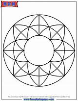 Mandala Simple Coloring Pages Pattern Colouring Easy Patterns sketch template