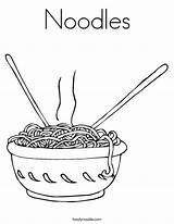 Noodles Noodle Twisty Mewarna Printable sketch template