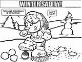 Safety Winter Coloring Pages Medium Resolution Colouring sketch template