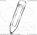 Pencil Writing Clipart Cartoon Outlined Vector Coloring Cory Thoman Clip Background Illustration Transparent Royalty Clipartof sketch template