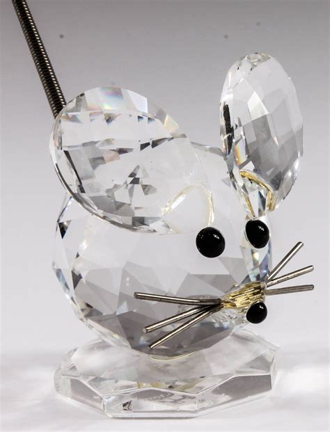 swarovski crystal mouse figurines  display stand ebth