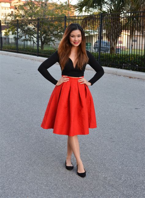 red skirt dressedupgirlcom