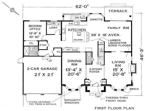 brick home plan   bedrooms plan  grand colonial  plan
