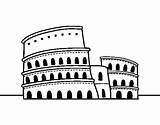 Roman Coliseum Coloring Colorear Coloringcrew sketch template