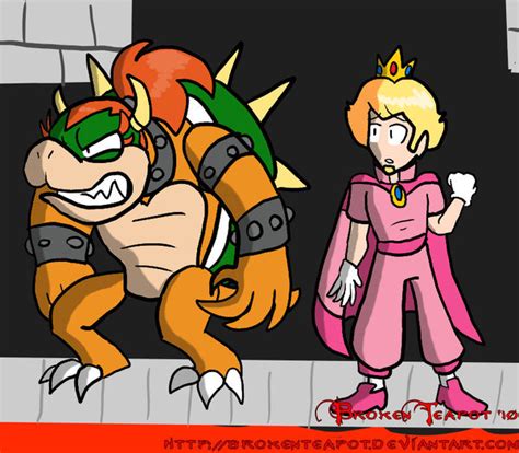 Queen Bowser And Prince Peach By Brokenteapot On Deviantart