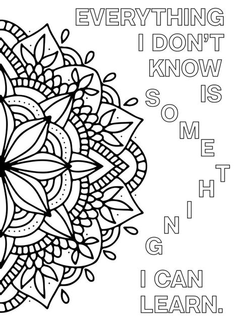 printable positive quotes coloring pages ideas