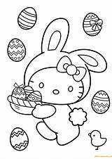 Easter Kitty Coloring Hello Bunny Pages Rabbit Printable Supercoloring Drawing Colouring Color Print Kids Cat Sheets Happy Anime Eggs Cartoons sketch template