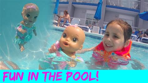 baby alive swims  pool youtube