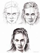Face Draw Drawings Step Tutorials Drawing Faces sketch template