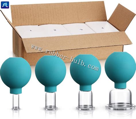 silicone rubber glass massage cupping set  stimulating collagen