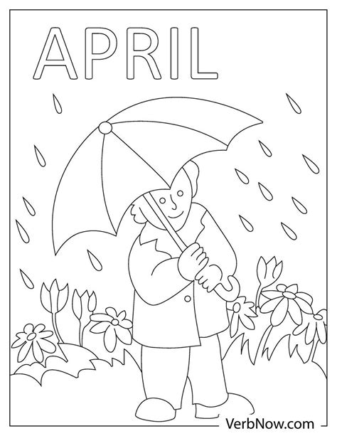 april coloring pages book   printable  verbnow