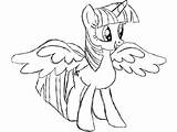 Twilight Pony Sparkle Coloring Pages Little Alicorn Princess sketch template