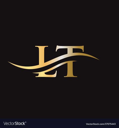 lt logo design initial letter logo design vector image