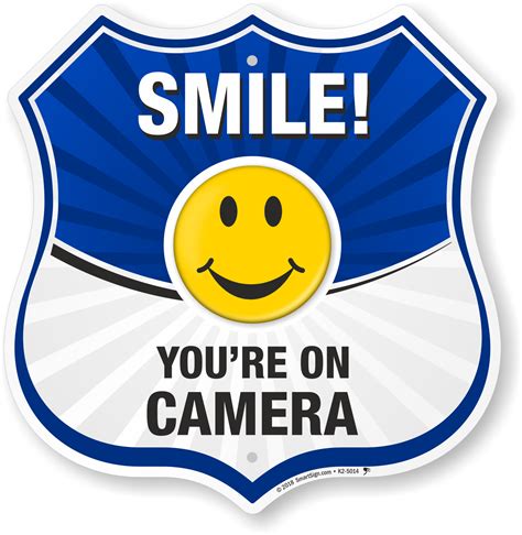 smile    camera sign shield shape sku