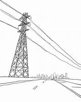 Electricity Drawing Tower Water Drawings Thinking Getdrawings sketch template
