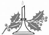 Coloring Christmas Candle Large sketch template