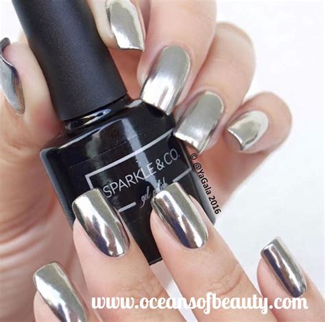 pin  sparkle  luxe nails  chrome pure  sparkle  chrome nail polish chrome