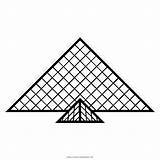 Louvre Coloring Ultracoloringpages Pyramid Asd7 sketch template