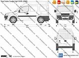 Doblo Fiat Cargo Templates Swb High Vector sketch template