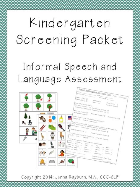 kindergarten screenings speech therapy tools speech language therapy