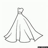 Coloring Pages Gown Ball Dress Drawing Wedding Fashion Choose Board Gowns sketch template