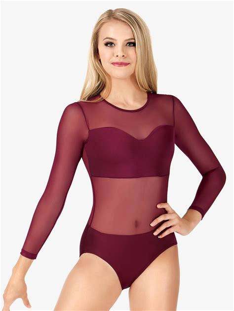 Womens Sweetheart Long Sleeve Leotard Leotards Body Wrappers Nl200